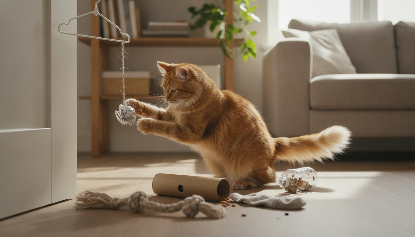5 Easy DIY Cat Enrichment Ideas Using Everyday Items